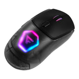 Game Factor MOW700-WH ratón Juego Ambidiestro RF Wireless + Bluetooth + USB Type-A 26000 DPI, Blanco
