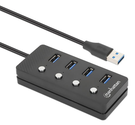 Manhattan 180887 hubs de interfaz USB 3.2 Gen 1 (3.1 Gen 1) Type-A USB 3.2 Gen 1 (3.1 Gen 1) Type-A 4 4