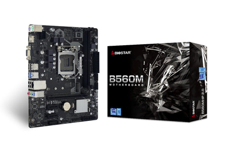 Biostar B560MHP 2.0 placa base Intel B560 LGA 1200 (Socket H5) Micro ATX, Intel® Celeron®, Intel® Pentium®, DDR4-SDRAM