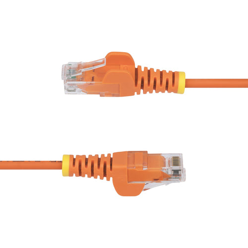 StarTech.com Cable de Red Ethernet CAT6 Delgado sin Enganches Naranja de 3m - Cable RJ45 Snagless Slim 28AWG - Alambre d