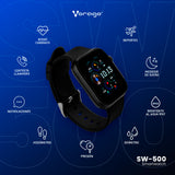Vorago SW-500 reloj inteligente y deportivo AMOLED 45 mm Digital Pantalla táctil Negro
