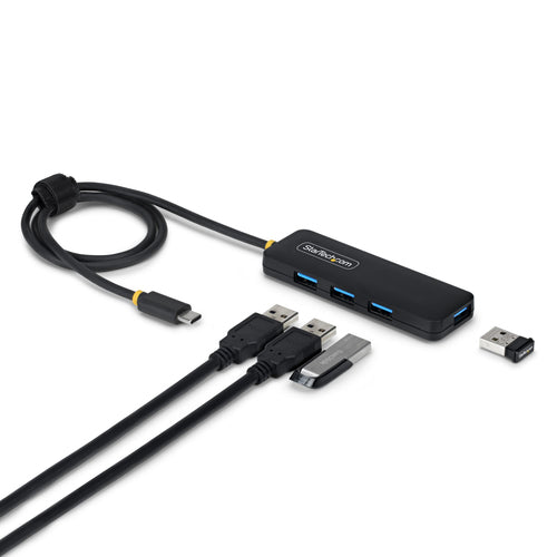StarTech.com Hub USB-C de 4 Puertos A - 5 Gbps - Ladrón USB Alimentado por el Bus - Concentrador Tipo C a 4 Puertos A - 