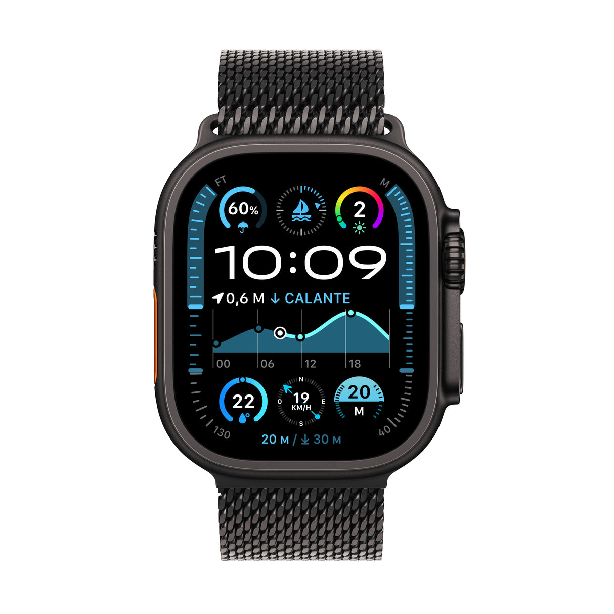 Apple Watch Ultra 2 OLED 49 mm Digital 410 x 502 Pixeles Pantalla táctil 4G Negro Wifi GPS (satélite