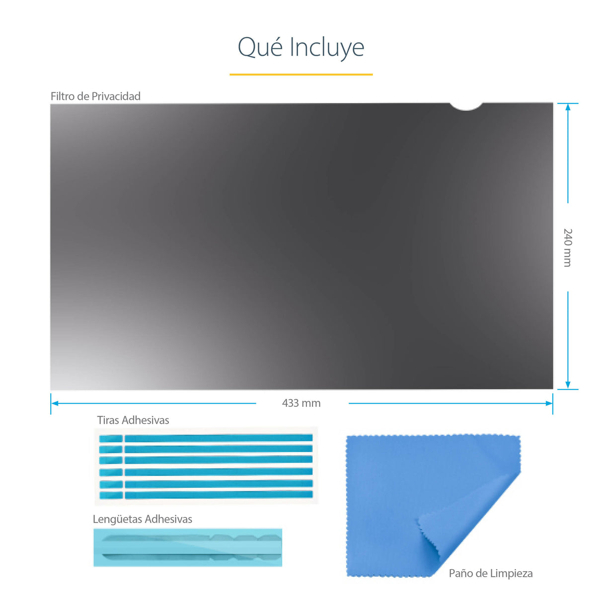 StarTech.com Filtro de Privacidad de 19,5 Pulgadas 16:9 para Monitor - Pantalla de Privacidad Protector Anti Brillo - An
