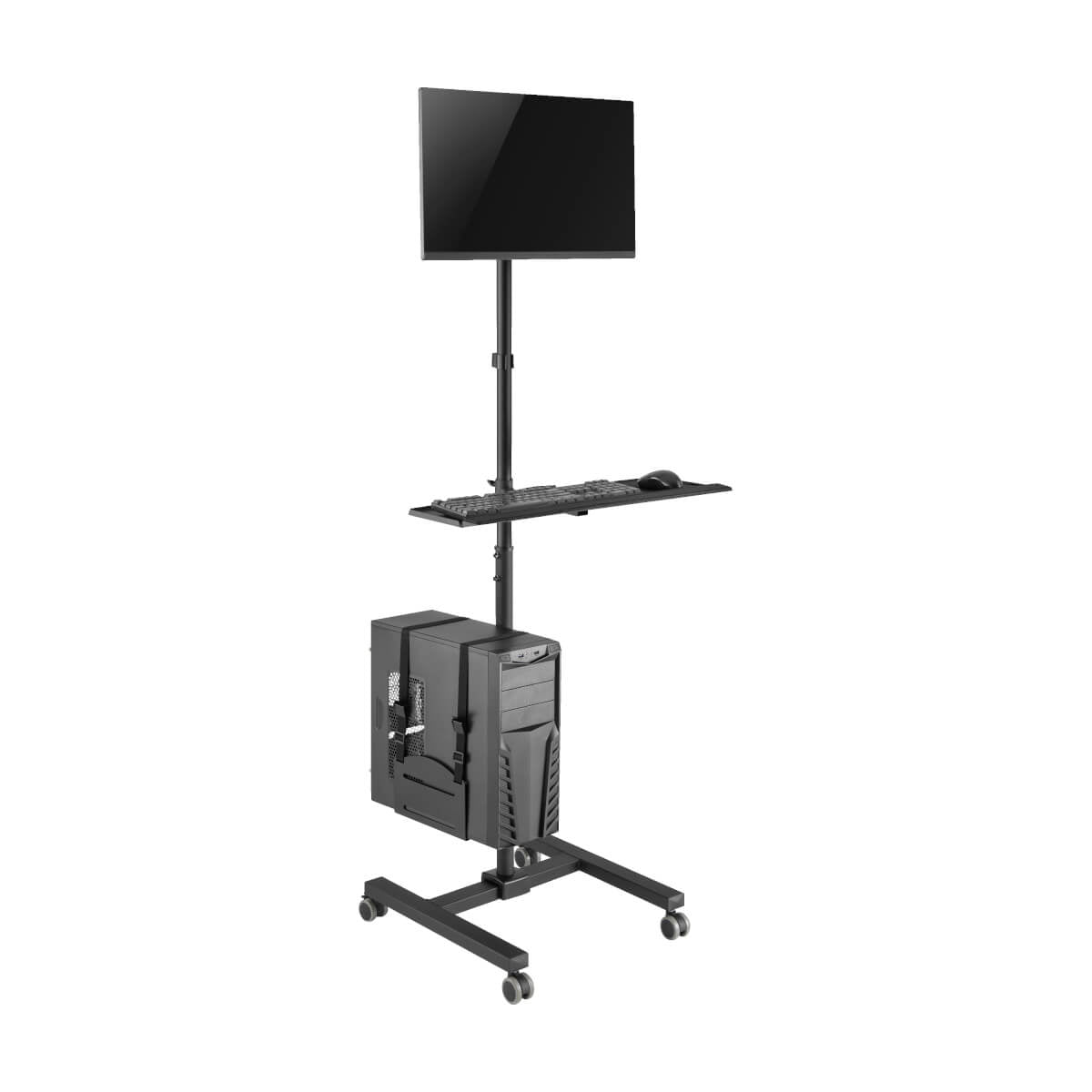 Tripp Lite DMCS1732S Estación de trabajo móvil con soporte para monitor - Para pantallas de 17" a 32", altura ajustable