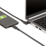 StarTech.com Cable USB-C de 1m - Acodado - USB 10 Gbps - Entrega de Alimentación de 100W (5A) - Modo Alt. de DP 8K 60 Hz
