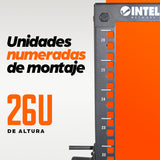 Intellinet Baie réseau ouverte 19" à 4 montants, 26U, noire, en kit, charge max. 360 kg Rack 26U Rack o bastidor indepen
