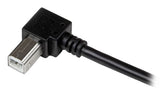 StarTech.com Cable Adaptador USB de 1m para Impresora Acodado - 1x USB A Macho - 1x USB B Macho en Ángulo Derecho