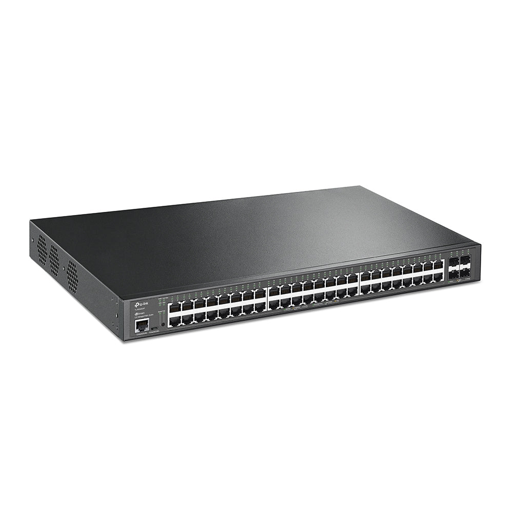 TL-SG3452XP - Switch TP-Link Omada TL-SG3452XP administrable L2+ 48 puertos gigabit PoE+ 802.3af/at max. 500W 4 puertos SFP+ 10Gbps