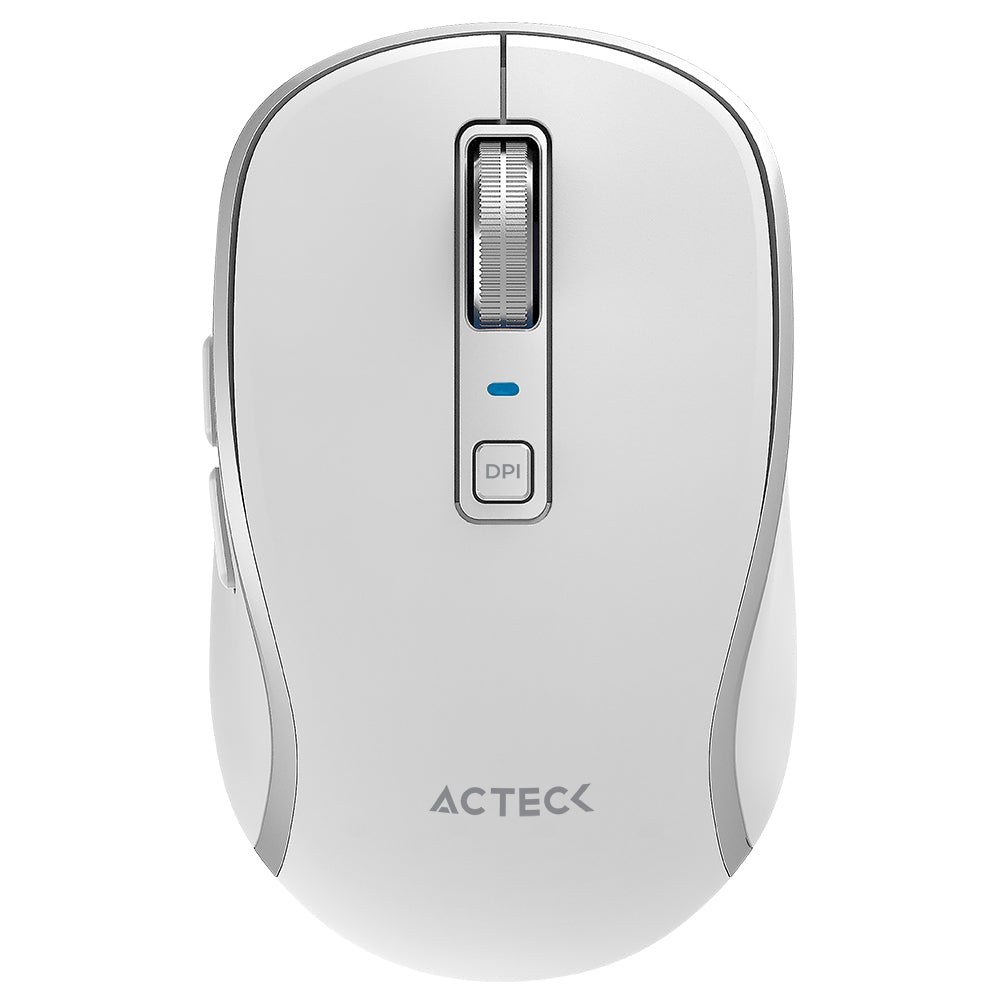 Acteck Optimize Trip Pro MI580 ratón Universal Diestro RF inalámbrico + bluetooth Óptico 1600 DPI, Blanco
