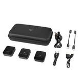 Kit 2 Microfonos Lavalier Game Factor USB 2.4GHz Cancelación de Ruido Negro