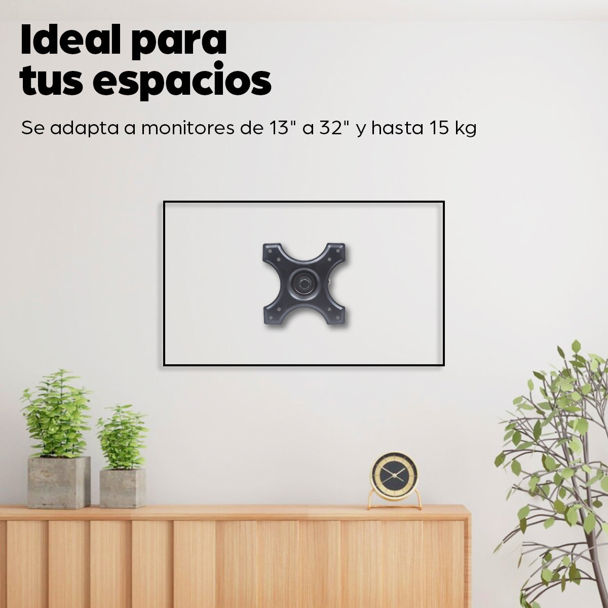 Manhattan Soporte para monitor, de pared, pantalla plana de 13" a 32" máximo 15 kg Monitor Negro