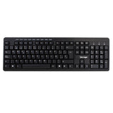KIT TECLADO Y MOUSE VORAGO KM-304 INALAMBRICO MULTIMEDIA NEGRO, 2.4GHz, 10m Alcance, 1600 DPI