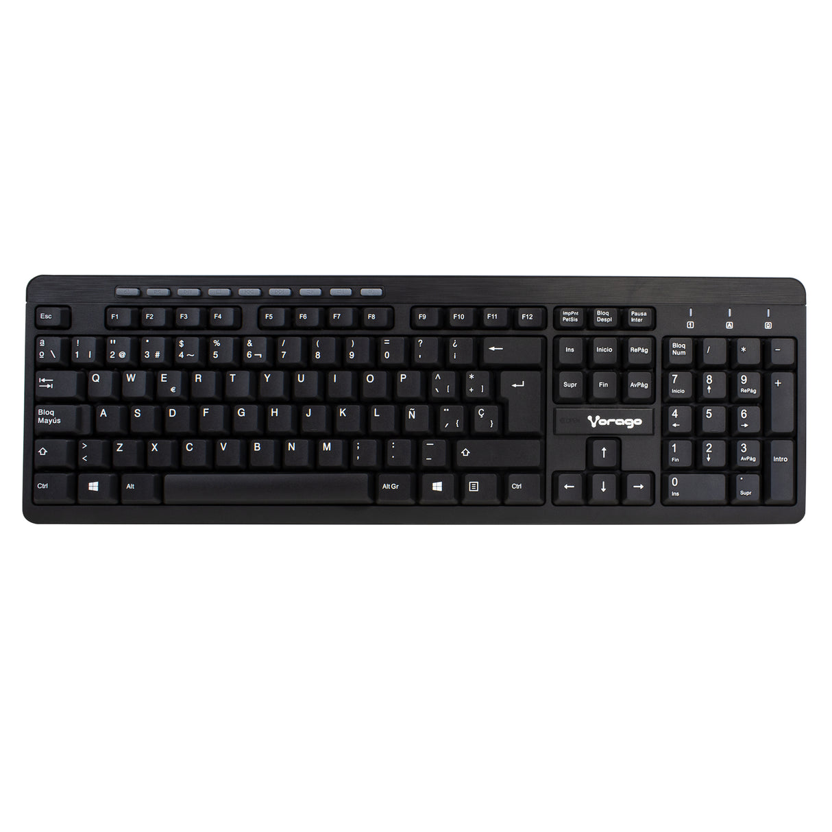 KIT TECLADO Y MOUSE VORAGO KM-304 INALAMBRICO MULTIMEDIA NEGRO