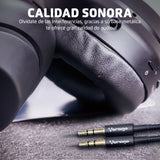 Vorago CAB-115 cable de audio 1 m 3,5mm Negro