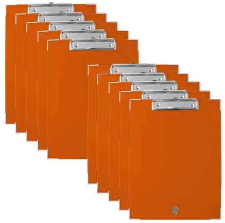 Techmakro KITTB10NJ portapapeles Carta Cloruro de polivinilo (PVC), Caja de cartón Naranja, 240 mm, 330 mm