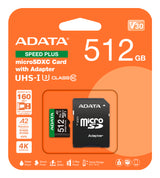 ADATA Speed Plus Memoria Flash 512 GB MicroSDXC 180 MB/s 160 MB/s