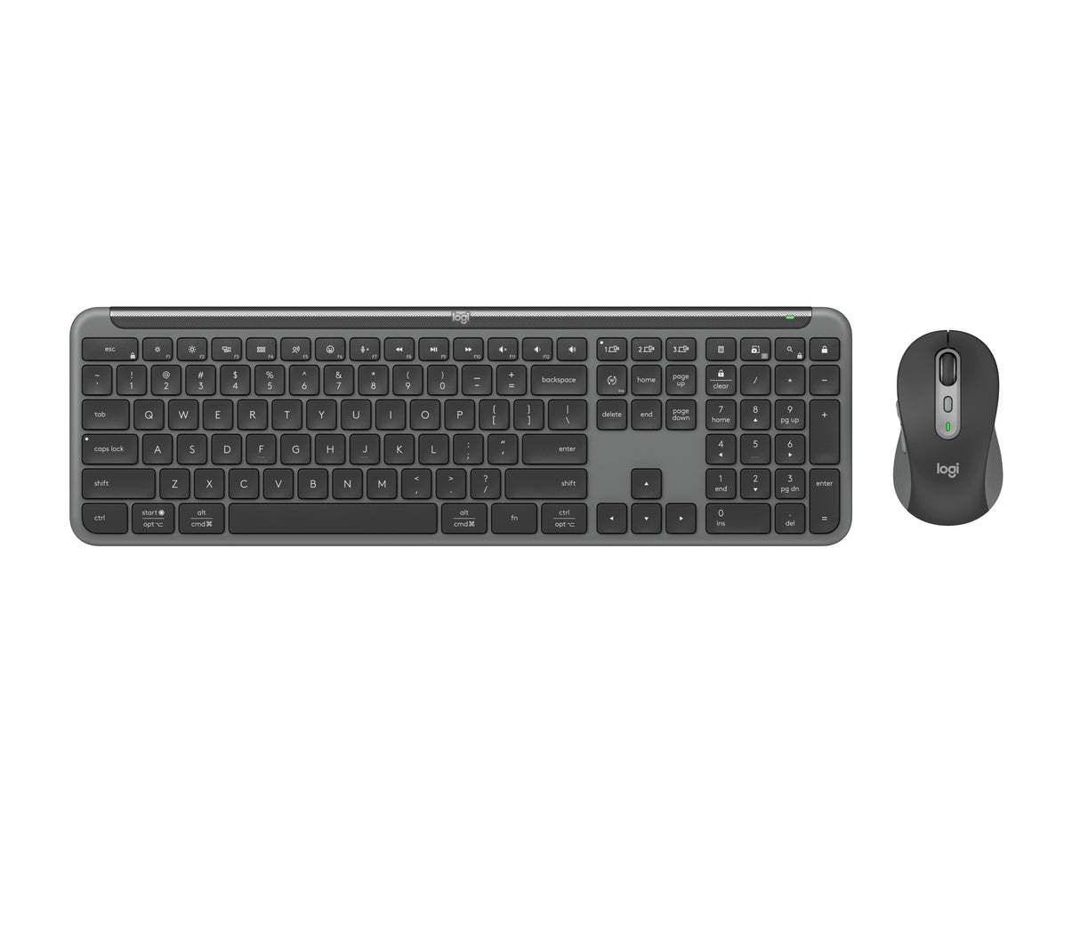 Logitech Signature Slim Combo MK950 Teclado Oficina Inalámbrico RF Wireless + Bluetooth Switch de tecla de tijera