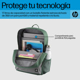 HP Mochila HP Campus verde Laptop Gray; Green 39,6 cm (15.6") Mochila Poliéster, Poliespuma