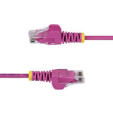 StarTech.com Cable de Red Ethernet CAT6 Delgado sin Enganches Rosa de 15m - Cable RJ45 Snagless Slim 28AWG - Alambre de 