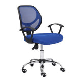 Nextep NE-650SA silla para oficina o computadora asiento acolchado respaldo de malla, Azul, Azul, Tela
