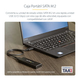 StarTech.com Caja USB 3.0 (5Gbps) a SSD M.2 de Aluminio con UASP - Negro - SATA NGFF M.2 con B Key y B+M Key - Caja Port