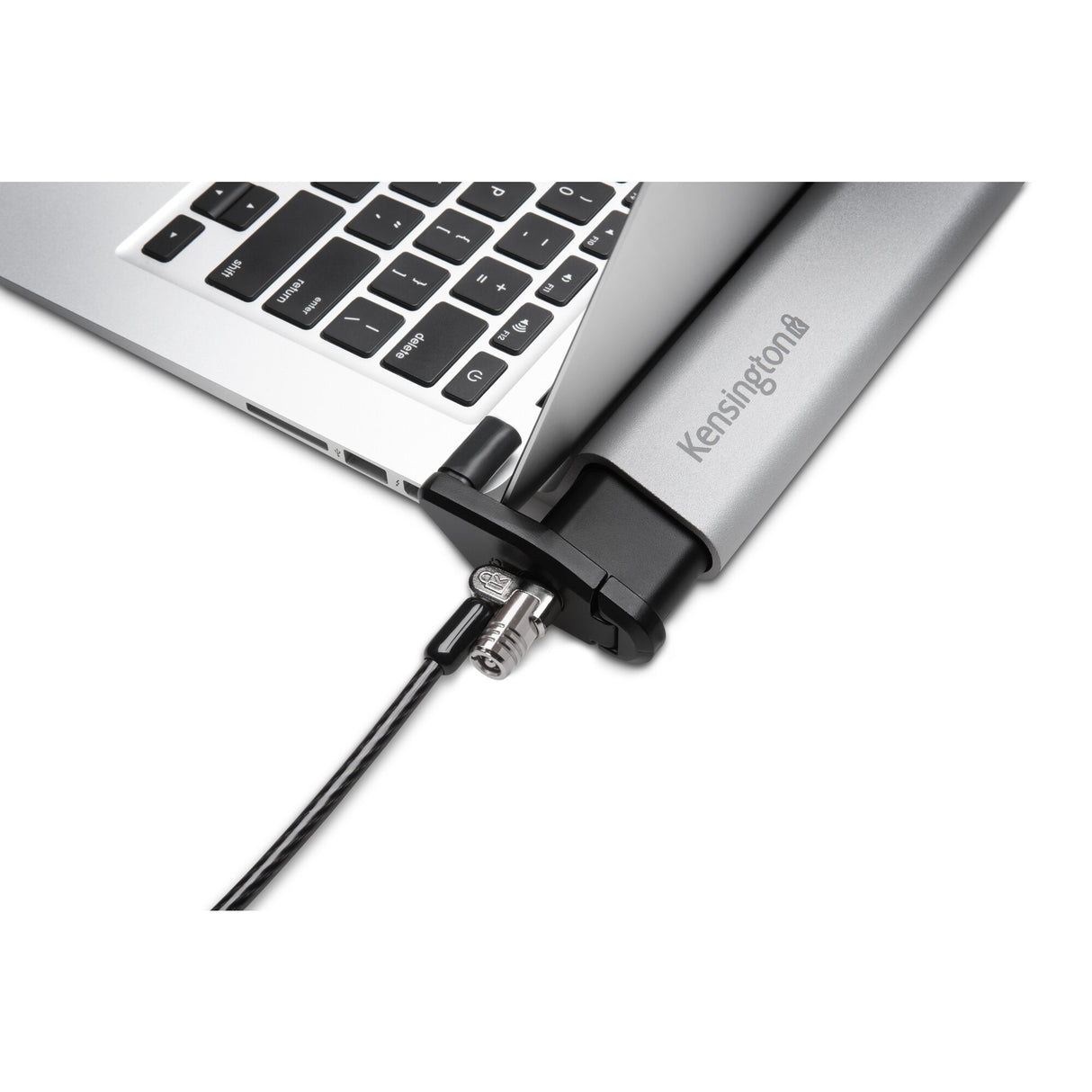 Kensington Dispositivo de anclaje de portátiles 2.0 con Microsaver 2.0, Llave, Aluminio, Plata