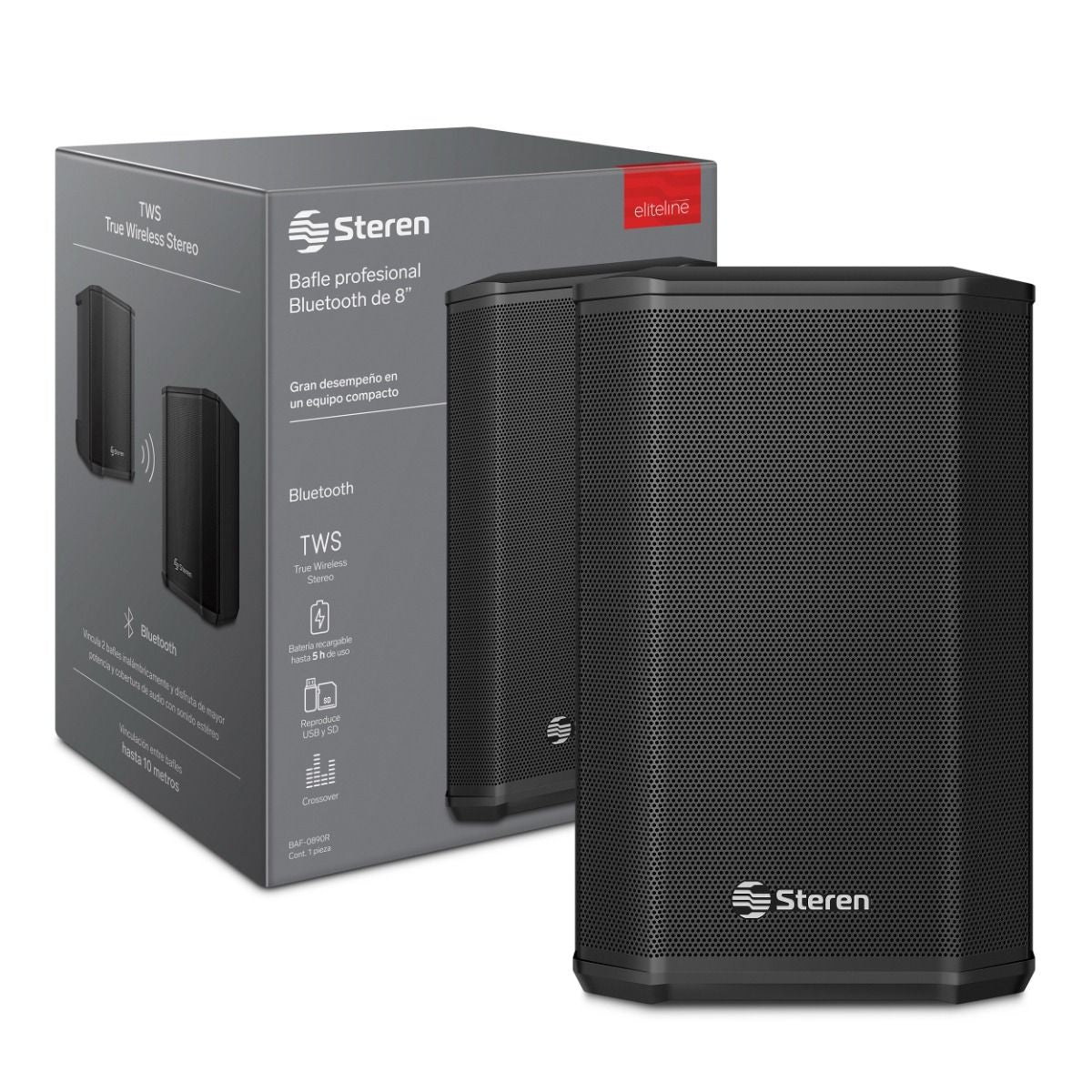 Steren BAF-0890R altavoz portátil y para fiesta Altavoz portátil estéreo Negro 100 W