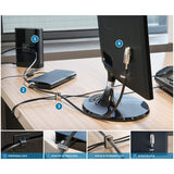 Kensington Kit de candados para ordenador de sobremesa y periféricos 2.0 - Llave maestra Cable antirrobo Portátil, Monit
