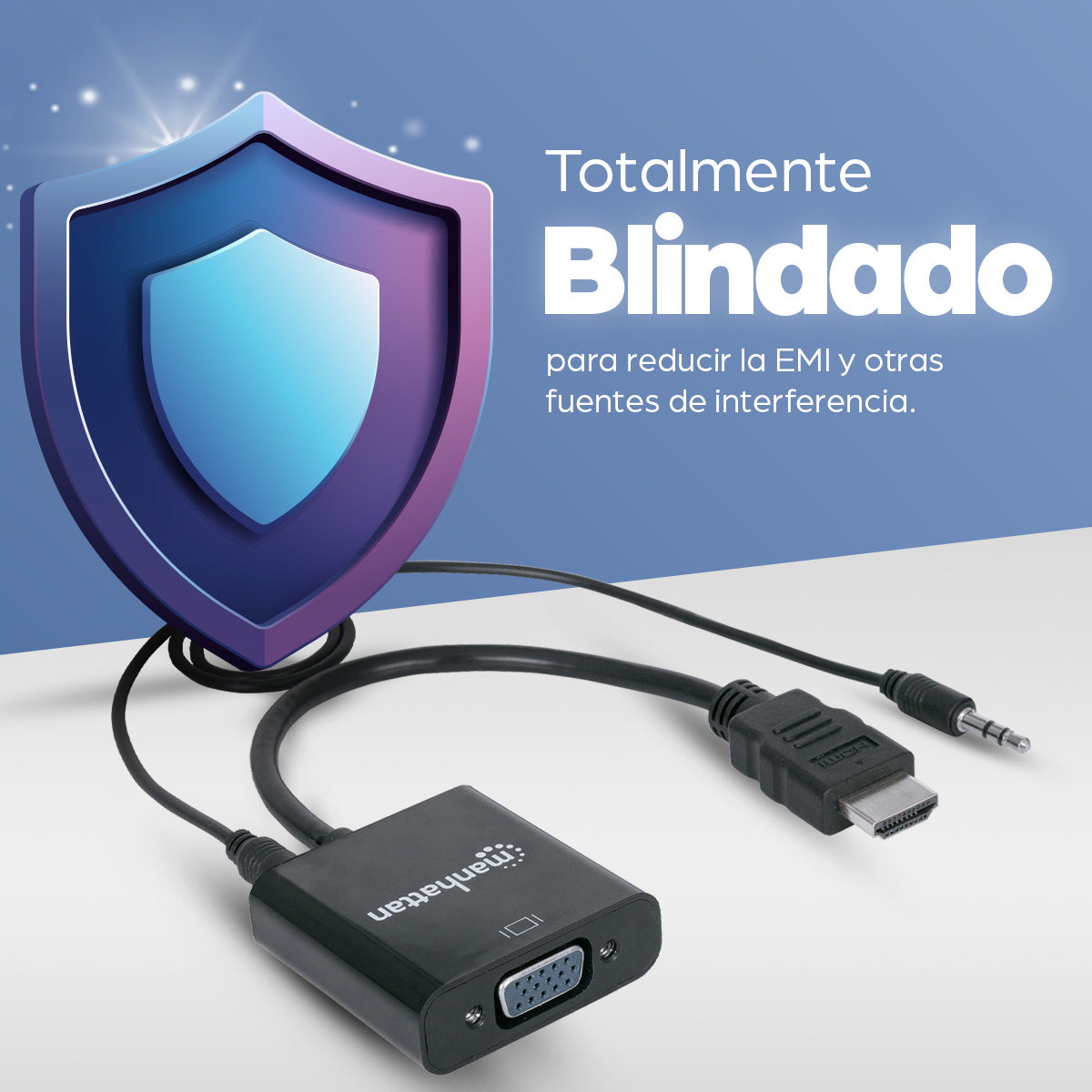 Manhattan Convertidor HDMI a VGA Cable Derecho Derecho Níquel/dorado 0,3 m