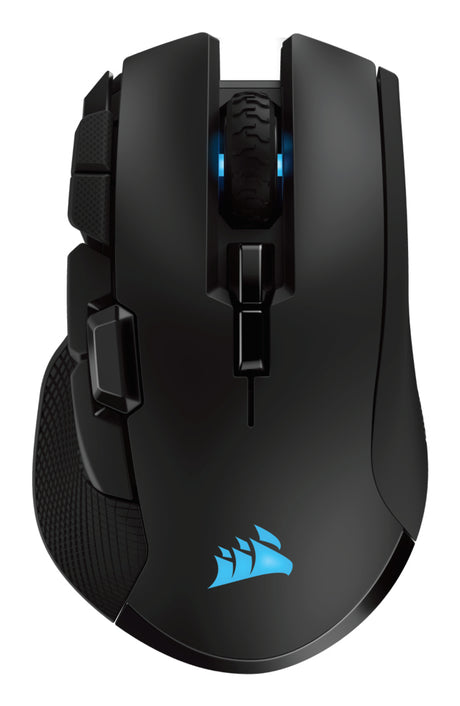 Corsair IRONCLAW RGB ratón Juego Diestro RF Wireless + Bluetooth + USB Type-A Óptico 18000 DPI, Negro