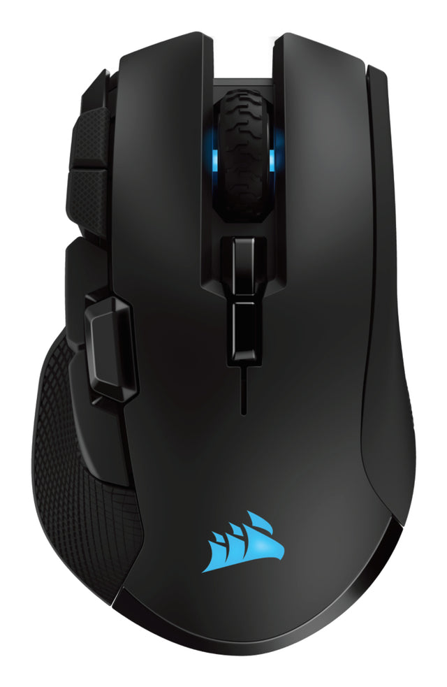 Corsair IRONCLAW RGB ratón Juego Diestro RF Wireless + Bluetooth + USB Type-A Óptico 18000 DPI, Negro