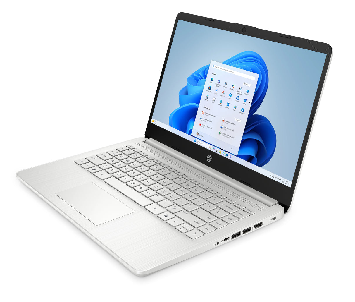 HP Laptop 14-dq6210la Intel® N N150 Computadora portátil 35.6 cm (14") HD 8 GB DDR4-SDRAM Wi-Fi 6 (802.11ax) Windows 11 Home Plata