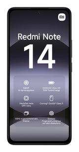 Smartphone Xiaomi Redmi Note 14 capacidad 6+128gb Color Negro