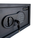 XE Seguridad CFD-25 caja fuerte Caja fuerte portátil Negro, Cerradura con combinación, Llave, Piso/pared
