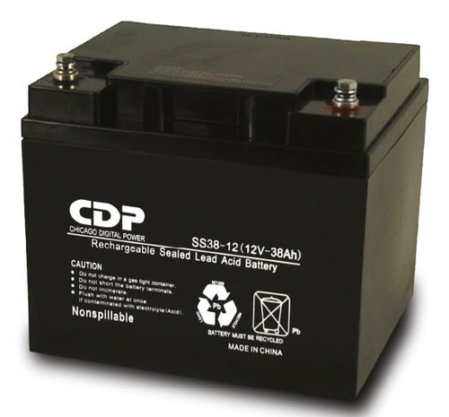 CDP SLB12-38 Bateria de Plomo acido, seca sellada 12Vdc-38Ah Baterías para sistemas ups 12 V 38 Ah Sealed Lead Acid (VRL