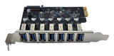 X-Media XM-PEX-U307 tarjeta o adaptador de interfaz Interno USB 3.2 Gen 1 (3.1 Gen 1), PCIe, Metálico, Marina