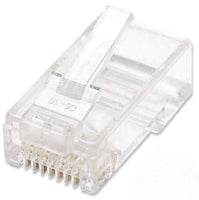 502399 - Intellinet PLUG RJ45 CAT5E SOLIDO UTP BOTE 100 PZAS ORO 15-MICRAS conectores RJ-45 Transparente Policarbonato Cat5e