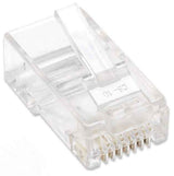 502399 - Intellinet PLUG RJ45 CAT5E SOLIDO UTP BOTE 100 PZAS ORO 15-MICRAS conectores RJ-45 Transparente Policarbonato Cat5e