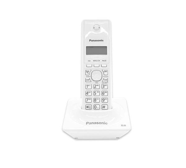 Teléfono Inalámbrico Panasonic LCD 1.25", Tecnología DECT, Color Blanco