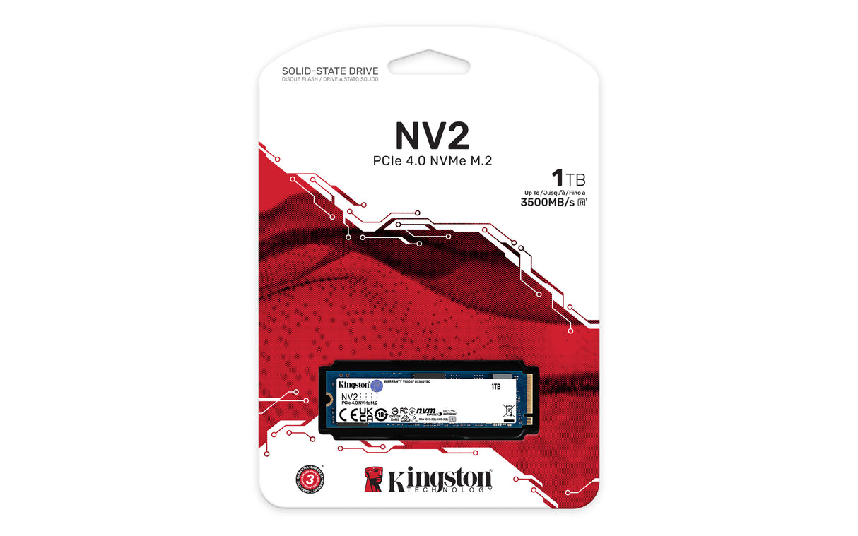 Kingston Technology NV2 unidades internas de estado sólido 1 GB M.2 PCI Express 4.0 Si