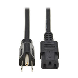 Tripp Lite P006-001 Cable de Alimentación para Computadora, NEMA 5-15P a C13 - 10A, 125V, 18 AWG, 30.5 cm [1 pie], Negro