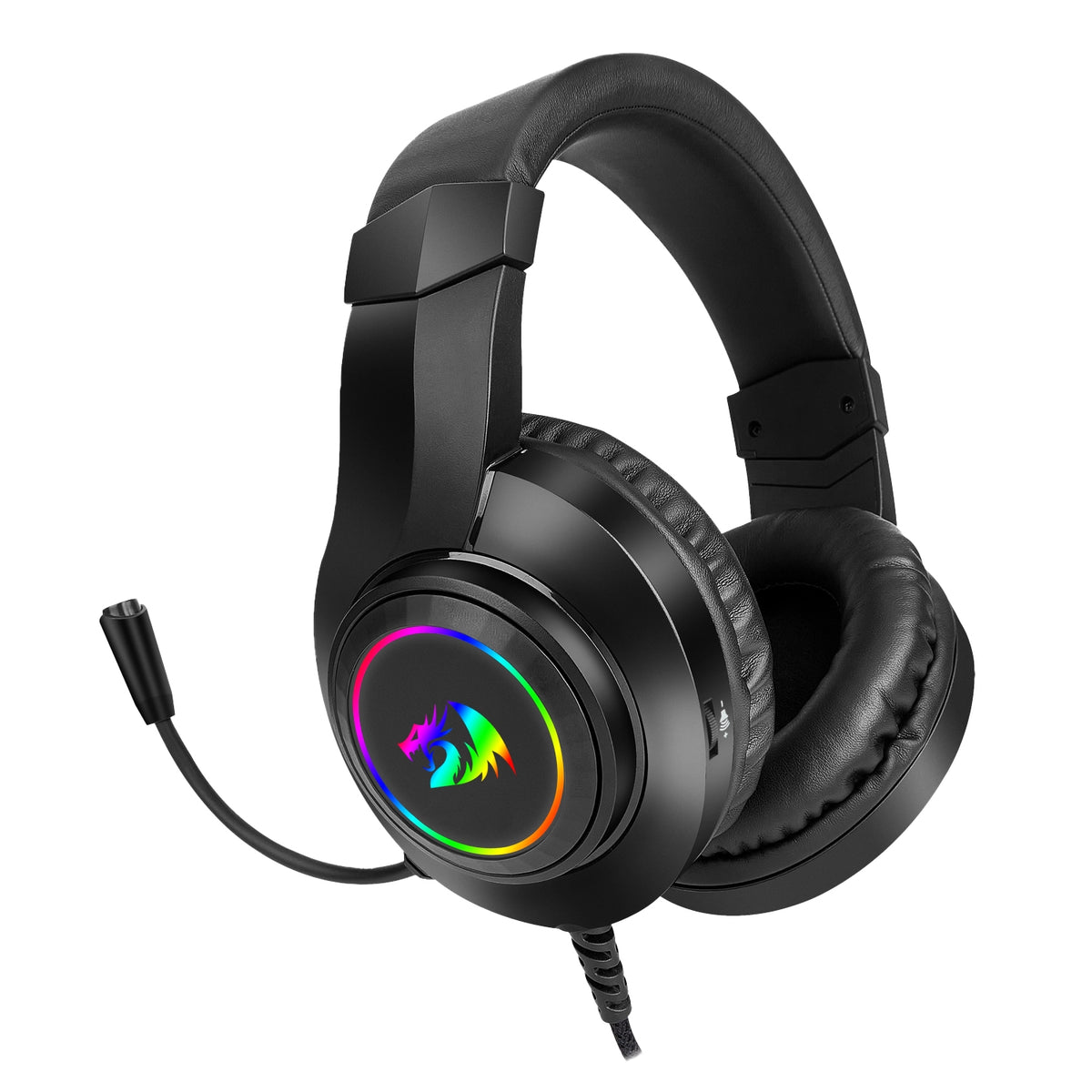 REDRAGON H260-RGB HYLAS, Auricular stereo multiplataforma, iluminación RGB, Alámbrico, Juego, 20 - 20000 Hz