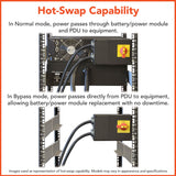 Tripp Lite SU10KRT3U UPS SmartOnline de Doble Conversión, 208V / 240V y 120V 10kVA 9kW, 9U, Autonomía Extendida, Ranura 