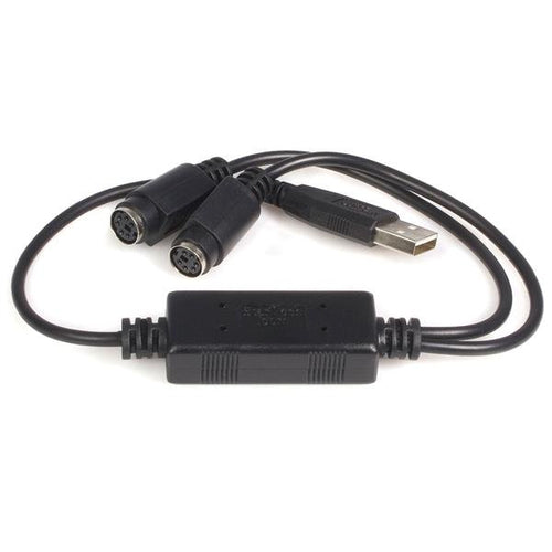StarTech.com Cable Adaptador Conversor Teclado Ratón Mouse PS/2 a USB - 2x PS/2 Hembra - 1x USB A Macho Cables ps/2 0,43