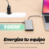 Manhattan Docking Station USB-C para Triple Monitor Laptop Alámbrico USB 3.2 Gen 1 (3.1 Gen 1) Type-C 4 2