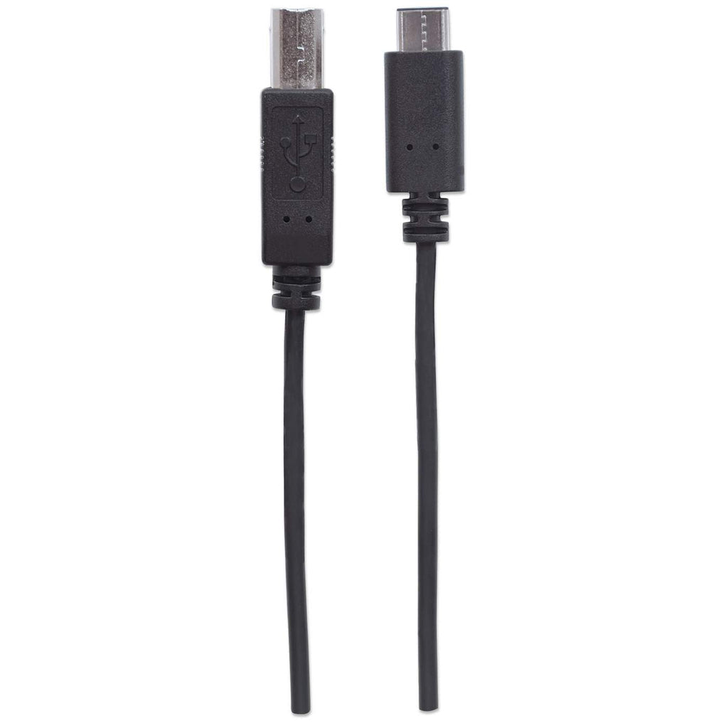 Manhattan Cable USB C a USB B V3.1 2 Mts, 10 Gbps, Negro
