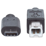 Manhattan Cable para Dispositivos USB C de Alta Velocidad Cable USB 2.0 USB C USB B Macho/Macho