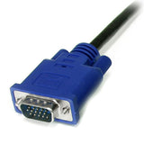 StarTech.com Cable KVM de 1,8m Ultra Delgado Todo en Uno VGA PS/2 PS2 HD15 - 6ft Pies 3 en 1 Teclado Negro 1,8 m PS/2 PS/2