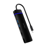 Acteck Gate 8V DH676 USB 3.2 Gen 1 (3.1 Gen 1) Type-C 10200 Mbit/s Negro, DisplayPort, HDMI, USB Tipo C